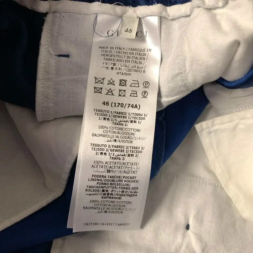 GUCCI Size 32 Blue Cobalt Cotton Track Pant Casual Pants